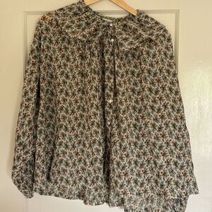 Floral Button-Up Blouse